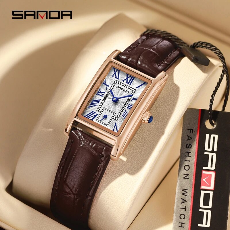 Women'S Fashion Digital Watch - SANDA-Montre-bracelet analogique pour femme d'affaires, design