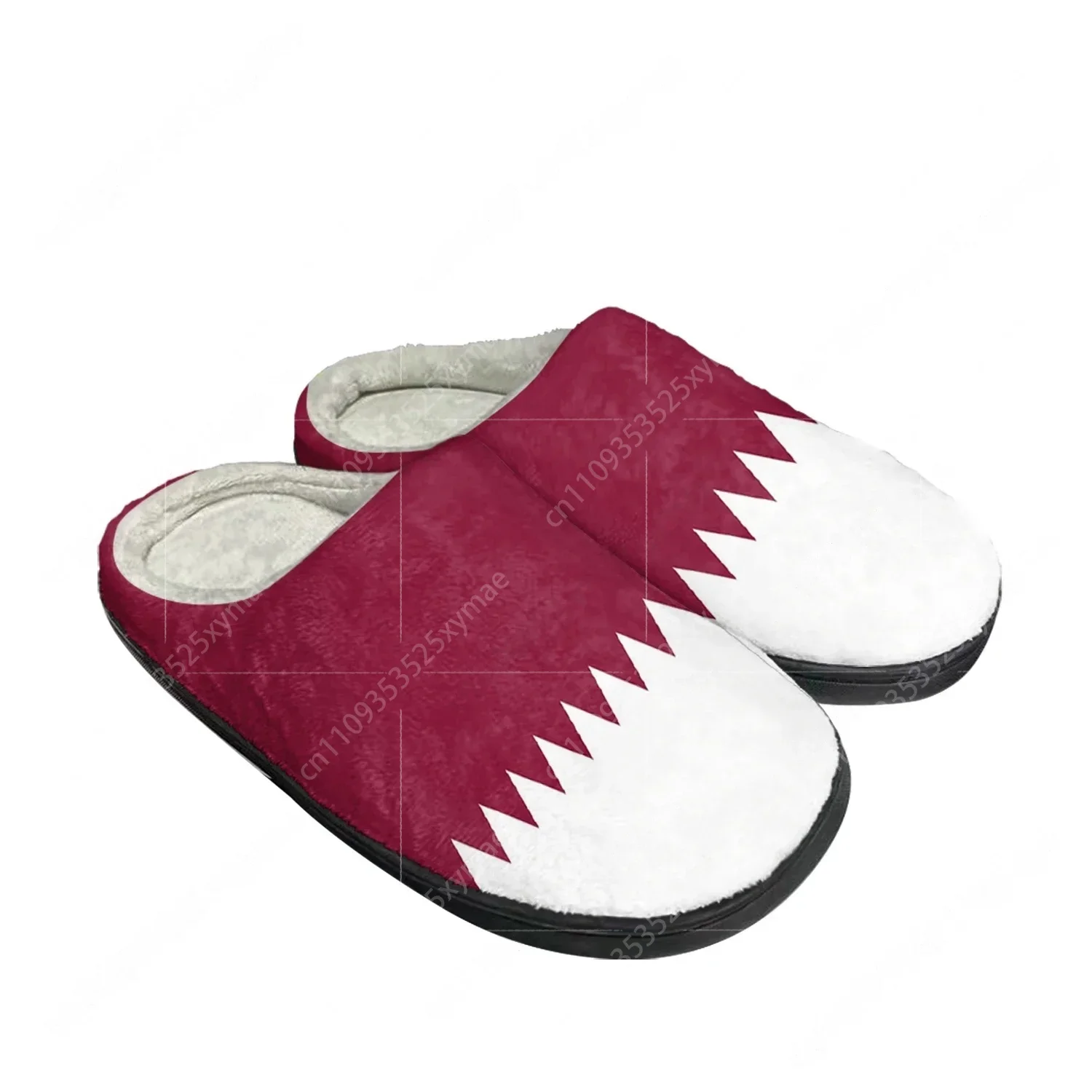 Women Fashion Qatar - Pantoufles personnalisées en coton avec drapeau