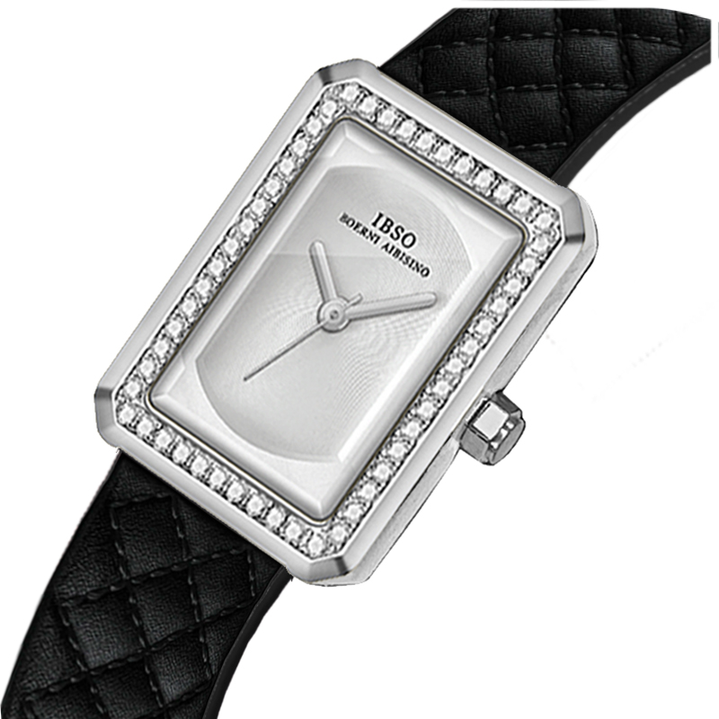 Women'S Fashion Digital Watch - Mode cuir femme montre rectangulaire doré