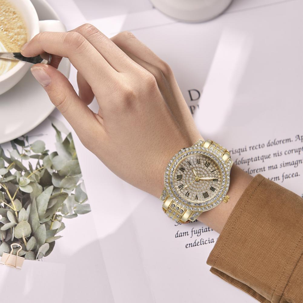 Women'S Fashion Digital Watch - 2 pièces/ensemble femmes Quart montre strass