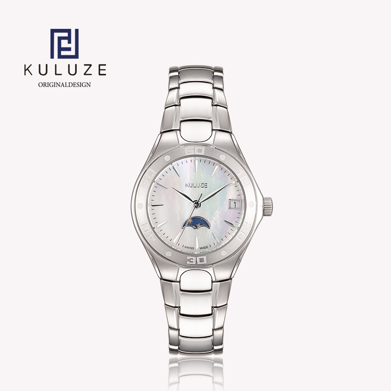 Women'S Fashion Digital Watch - KULUreflective-Montre en titane pour femme, Swiss