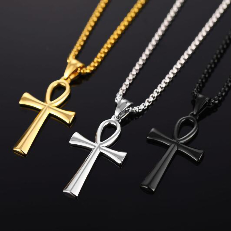 Collier Ankh égyptien en acier - Women Fashion Egypt avis et prix