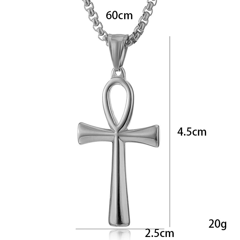 Collier Ankh égyptien en acier - Women Fashion Egypt avis et prix
