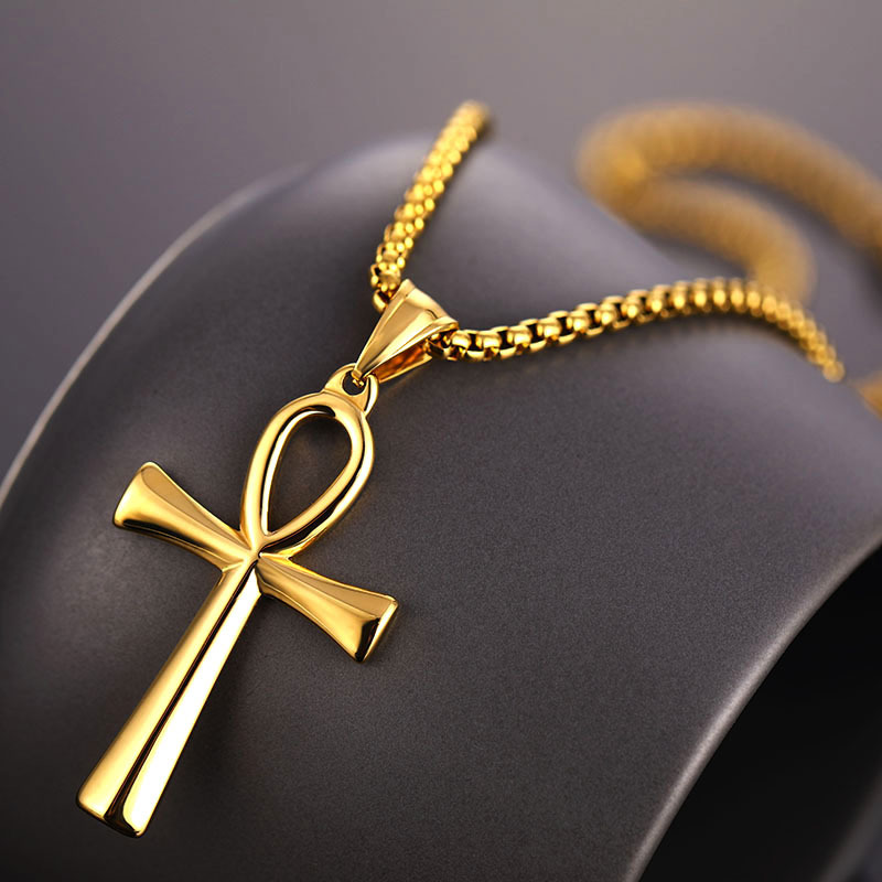 Collier Ankh égyptien en acier - Women Fashion Egypt avis et prix