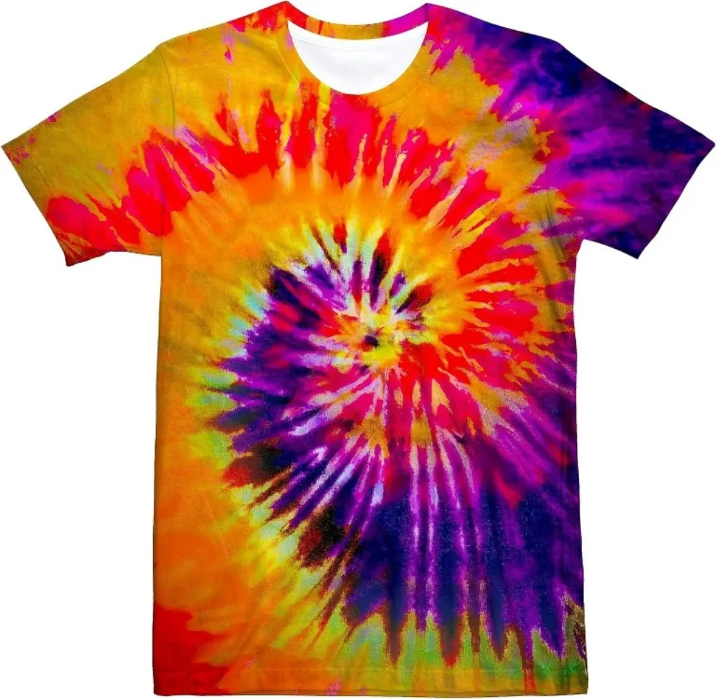 T-shirt unisexe rétro tie-dye  - Women'S Fashion From The 70S avis et prix