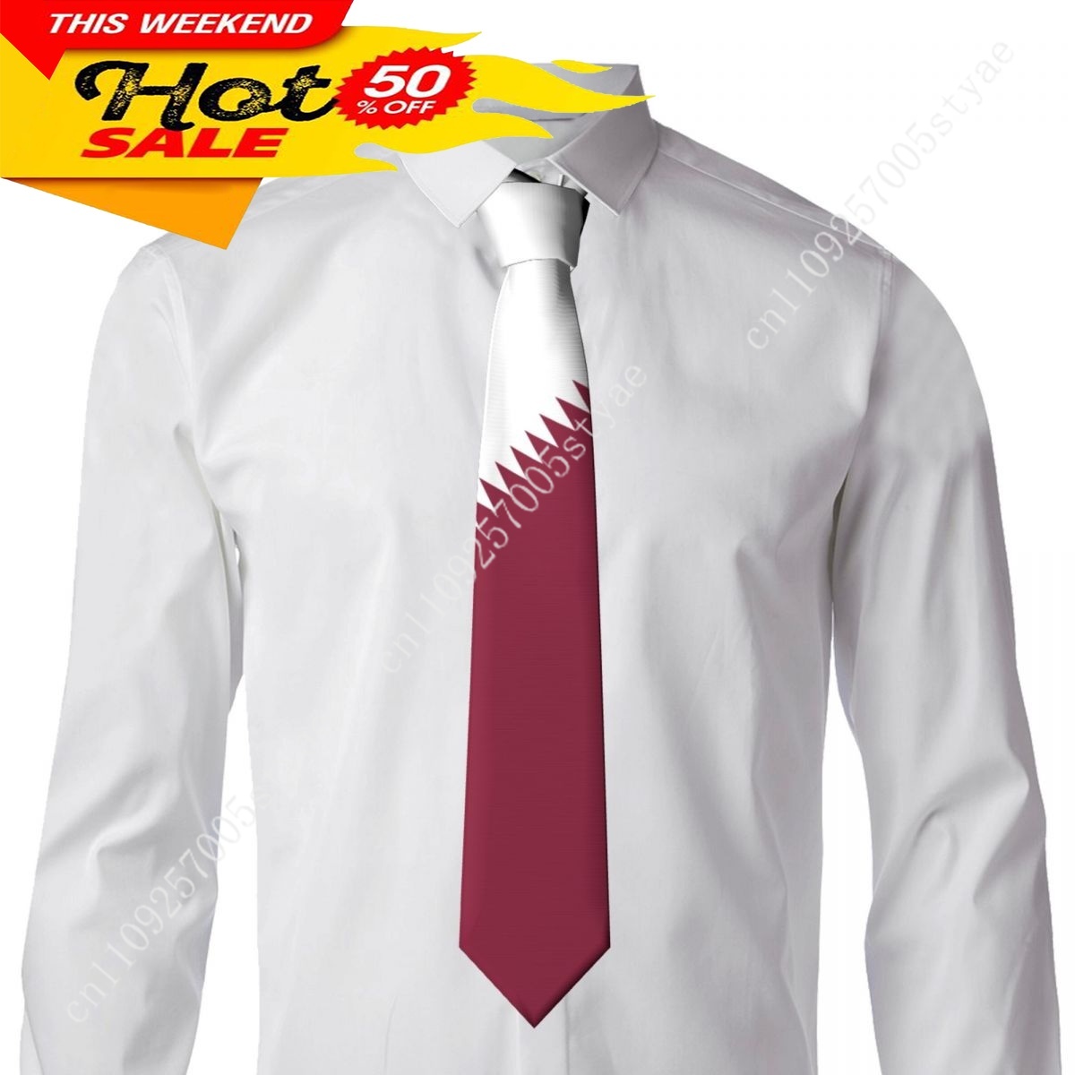 Cravate à motif drapeau du Qat - Women Fashion Qatar avis et prix