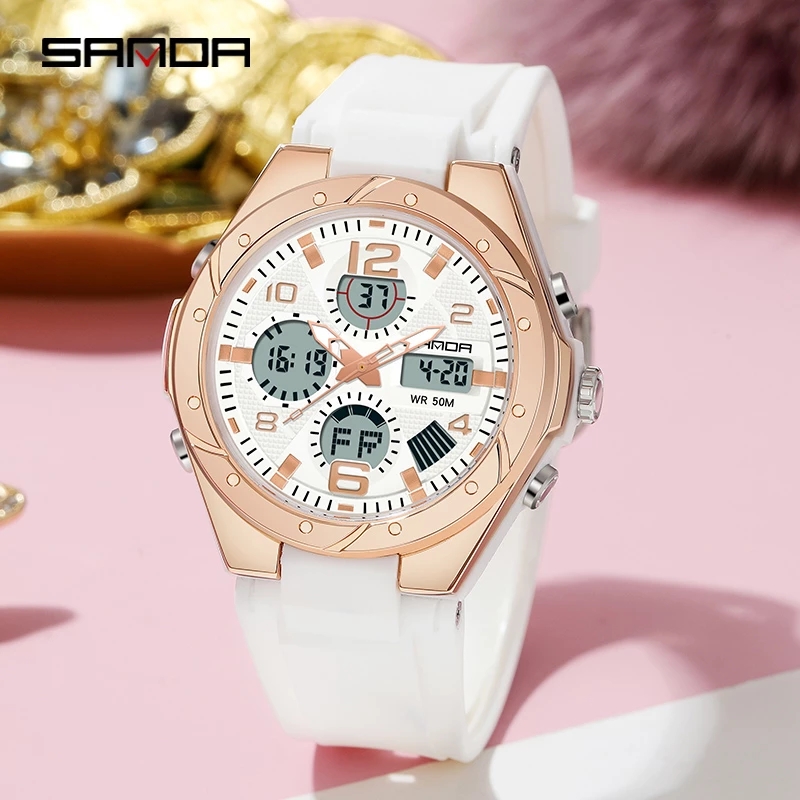 Montre rose SANDA pour femmes, - Women'S Fashion Digital Watch avis et prix