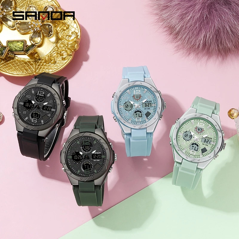 Montre rose SANDA pour femmes, - Women'S Fashion Digital Watch avis et prix