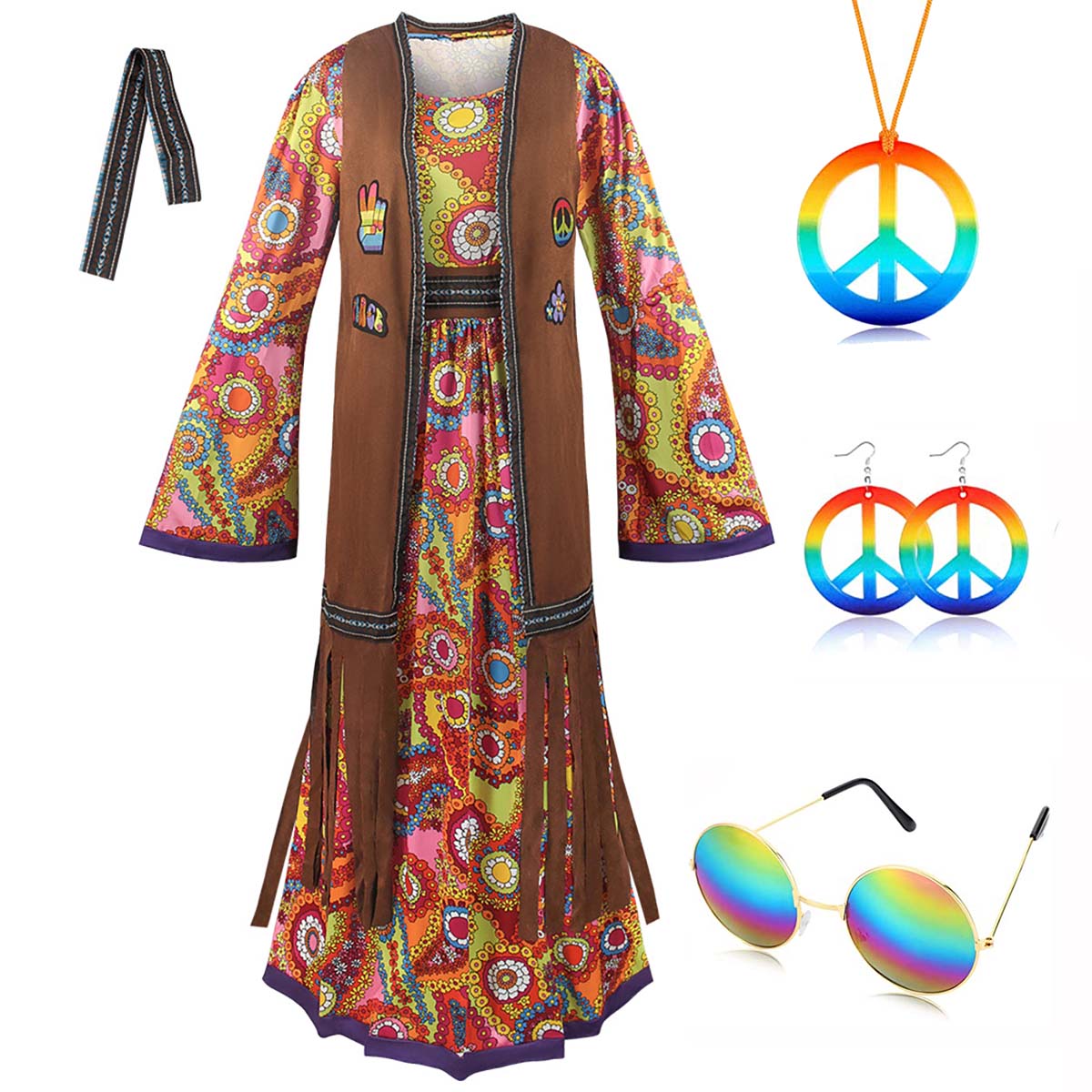 Ensemble de costumes Hippie ré - Women'S Fashion From The 70S avis et prix