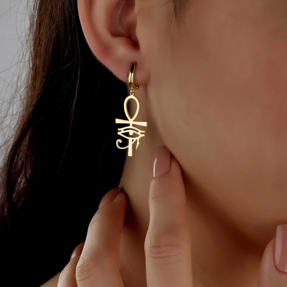 Boucles d'oreilles pendentif o - Women Fashion Egypt avis et prix