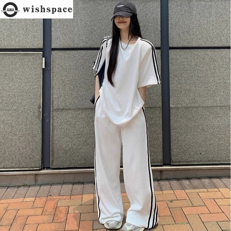 T-shirt rayé à manches courtes - Wide Leg Palazzo Pants avis et prix