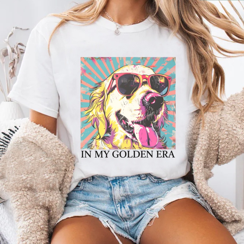 T-shirt In My Golden Retriever - Women'S Fashion From The 70S avis et prix